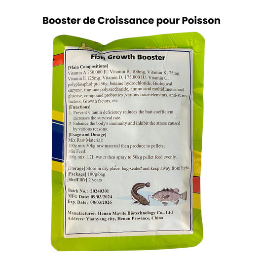 Booster de Croissance pour les Poissons : Tilapia ,Poisson-chat , Carpe...