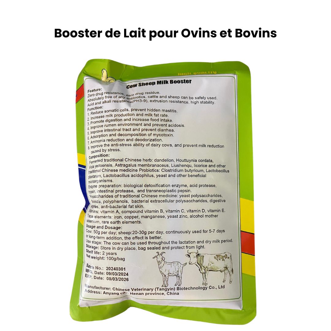 Booster de Lait pour Ovins et Bovins