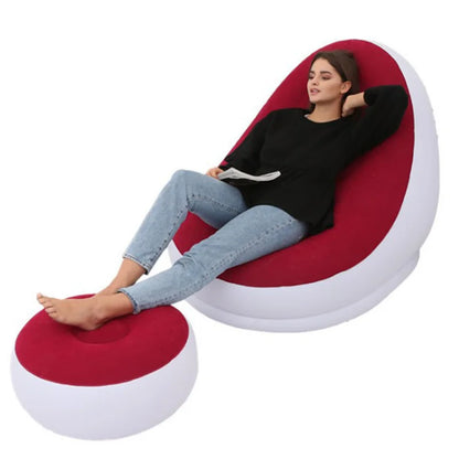 Fauteuil Gonflable avec Pouf et Gonfleur OFFERT