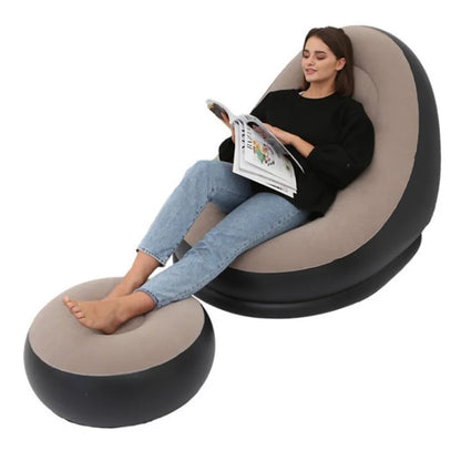 Fauteuil Gonflable avec Pouf et Gonfleur OFFERT